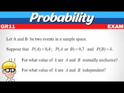 Probability Grade 11 Exam Questions