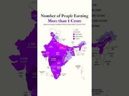 🤯Number of people earning more than 1 crore | State-wise data in India