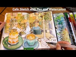 Sketching Food and People with Pen and Watercolors at Wicked Cafe in Vancouver! 🎨