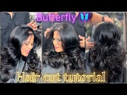 How to butterfly Hair cut कैसे करे | hair cutting tutorial | step with multi layers | for beginners