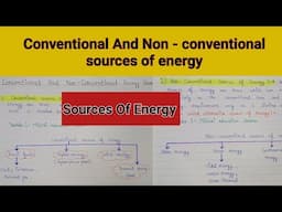 Conventioanl and non conventional sources of energy | Conventional energy source