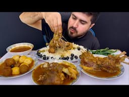 ASMR; Eating Spicy Mutton Curry+Spicy Eggs Curry+Spicy Kofta Curry+Green Chillies || Real Mukbang