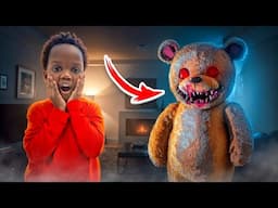 Boy Catches The Teddy Bear Moving, So Scary