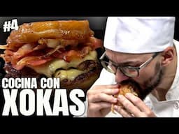 ¡HAGO la SMASH BURGER de ÓSCAR de LA CAPITAL! 🍔 ¡con DONUTS! 🍩 #4 | COCINANDO con XOKAS 👨🏼‍🍳