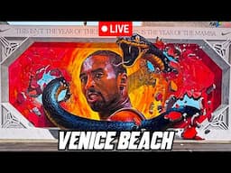 🔴 Live at the Baywatch Filming Location at Will Rogers State Beach Kobe Bryant mural in Venice Beach