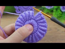 ~For the love of purple!~! Very easy worm patterned crochet flower pattern // make and earn money