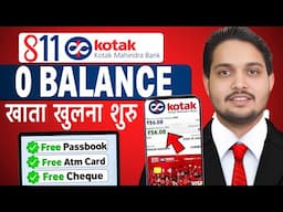 Kotak Mahindra Bank Open Account Zero Balance | Kotak 811 Account Opening Online Zero Balance