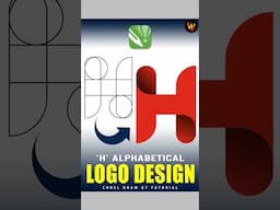 3D 'H' - Logo Design Idea in #coreldraw #shorts #logo #logodesign #coreldrawtutorial #corel