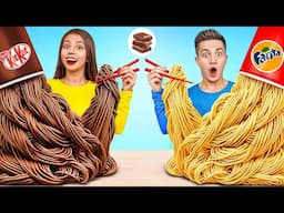 Real Food vs Chocolate Food Challenge | Cooking Challenge with Chocolate by Turbo Team