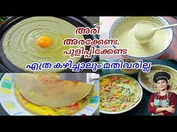 ചെറുപയർ ദോശ ഇനി ഇങ്ങനെ തയ്യാറാക്കി നോക്കൂ | 2 Types Green gram Dosa | Moong Dal Dosa | Pesarattu