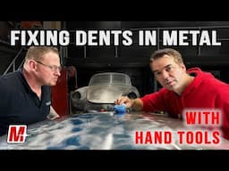 How to smooth and remove dents in sheet metal with a hammer, dolly, slapper and file the easy way.