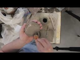 Attaching the bottom of a mug part 2, POV Pottery #37