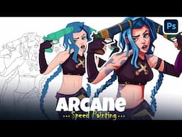 I Draw Like Arcane's Art Style✨Full Digital Art Process