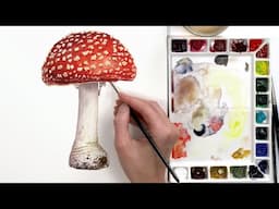 Realistic toadstool painting