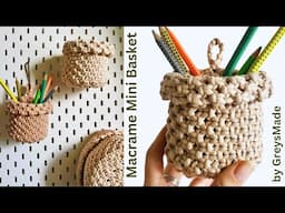 DIY Macramé Wall Hanging Basket, Macrame Mini Basket Tutorial