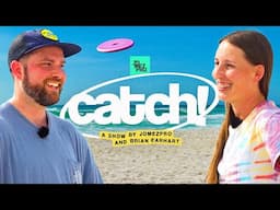 Throwing a 45-YEAR-OLD DISC on the beach with Paige Pierce! | Catch with Brian Earhart