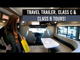 Travel Trailer, Class C, and Class B Tours! // 2021 York RV Show