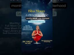 NEW Monthly Moon Yoga Club 🌕✨Comment “CIRCLE” for info🌙 Starts Nov 1 with New Moon Livestream