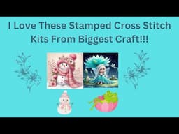 Adorable Fairy and Frogs Stamped Cross Stitch and More  #biggestcraft #stampedcrossstitch