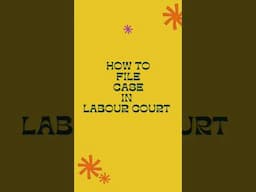 How to File a case in labour court #labourlaw #labourcourt #job #employees