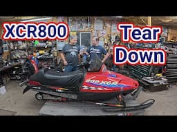 XCR800 PART2: Tear Down. Vintage Polaris Triple Snowmobile.