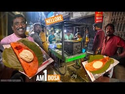 India’s 1 AM Dosa Wala - 5 Chutney in One Plate | Nellore night food @IndianFoodExplorer ￼