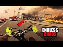 RIDING IN THE DISASTER ZONES FROM LA WILDFIRES.. *FOOTAGE*