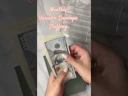 Cash Stuffing Monthly Variable Envelopes #budgeting #cashstuffwithme  #cashenvelopesystem