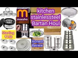 Meesho StainlesSteel ke bartan /Meesho Dailyuse kitchen stainlesteel Beratan utensil Haul