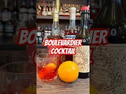 Boulevardier Cocktail. A delicious bourbon twist on a Negroni.