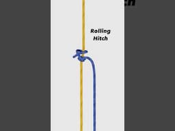 Rolling hitch - secure line to rod, pole, or rope #survival #boating #bushcraft