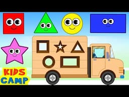 Learn Shapes With Wooden Truck Toy | Educational Videos For Kids