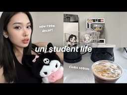 Uni Student Vlog🤍 Studying for finals, new room decor, Labubu & Monday Bruce blind box unboxings!