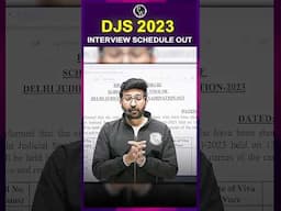 DJS 2023 Interview Schedule Out #Shorts #JudiciarybyPW