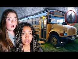 OVERNIGHT IN A HAUNTED SCHOOL BUS HOTEL