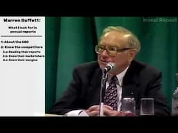 Warren Buffett - What To Look for in Annual Reports