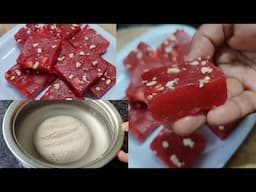 let's make this halwa with chapati/atta dough / No corn flour Bombay Karachi Halwa recipe 👌😋