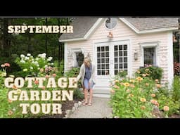 September Cottage Garden TOUR with PLANT NAMES and locations! Beautiful Maine Garden.