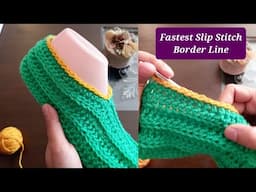 Fastest Crochet Border For Sweater Socks blanket shawl dupatta cap muffler