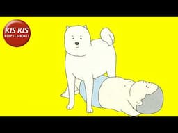 Cute Animation on a boy doing sit-ups with his big fuzzy dog | My Exercise - by Atsushi Wada