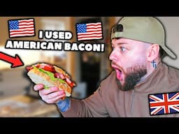 British Guy tries AMERICAN BACON on BLT for the First Time