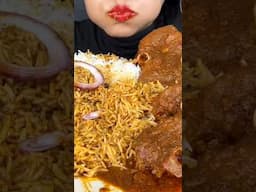 CHICKEN & MUTTON CURRY WITH RICE #asmr #mukbang #asmrvideo