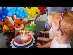 our twins turn 4 YEARS old (POKEMON AND SPIDERMAN PARTY)