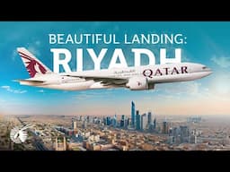 Beautiful landing in Riyadh, Saudi Arabia (4K)