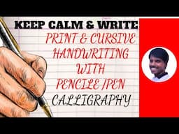 PRINT AND CURSIVE HANDWRITING WITH PENCIL OR PEN / CALLIGRAPHY NEAT AND CLEAN