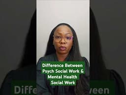 Difference between Psych Social Workers and Mental Health Social Workers #socialwork