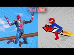 Spiderman vs Stickman | Stickman Dismounting funny and epic moments | Like a boss compilation #148