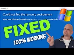 COULD NOT FIND THE RECOVERY ENVIRONMENT WINDOWS 11/10. (FIXED)