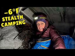 Surviving -6 Degrees Stealth Camping Under a Canoe | No Tent Adventure