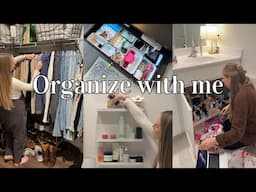 Organize with me | home reset - closet, vanity, bathroom + more!